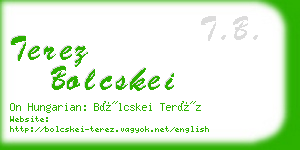 terez bolcskei business card